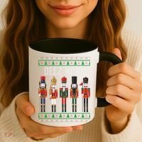 Deez Nuts Nutcracker Funny Ugly Christmas Sweater Meme Gift Coffee Mug thumb 3