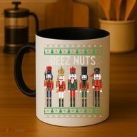 Deez Nuts Nutcracker Funny Ugly Christmas Sweater Meme Gift Coffee Mug thumb 4
