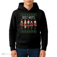 Deez Nuts Nutcracker Funny Ugly Christmas Sweater Meme Gift Kids Hoodie thumb 4