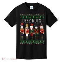 Deez Nuts Nutcracker Funny Ugly Christmas Sweater Meme Gift Kids T-Shirt thumb 0