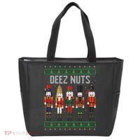 Deez Nuts Nutcracker Funny Ugly Christmas Sweater Meme Gift Tote Bag thumb 0