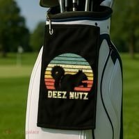 Deez Nuts Nutcracker Squirrel Deez Nutz Deezs Nut Funny  Golf Towel thumb 2