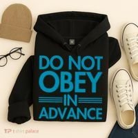 Do Not Obey In Advance Teal Premium Hoodie thumb 4