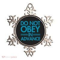 Do Not Obey In Advance Teal Premium Ornament thumb 0