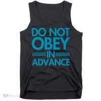 Do Not Obey In Advance Teal Premium Tank Top thumb 0