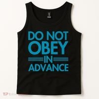 Do Not Obey In Advance Teal Premium Tank Top thumb 2