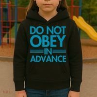 Do Not Obey In Advance Teal Premium Kids Hoodie thumb 3