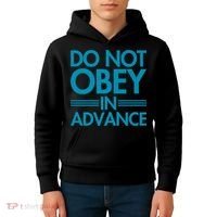 Do Not Obey In Advance Teal Premium Kids Hoodie thumb 4