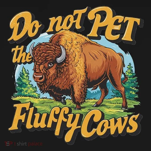Do Not Pet The Fluffy Cows Bison Yellowstone National Park Ornament