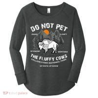 Do Not Pet Fluffy Cows Bison Yellowstone National Park Women's Perfect Tri Tunic Long Sleeve Shirt thumb 0