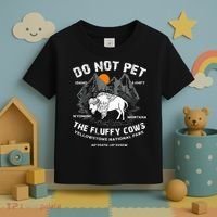 Do Not Pet Fluffy Cows Bison Yellowstone National Park Toddler T-Shirt thumb 3