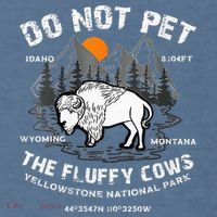 Do Not Pet Fluffy Cows Bison Yellowstone National Park Comfort Colors Garment-Dyed Hooded Sweatshirt thumb 2