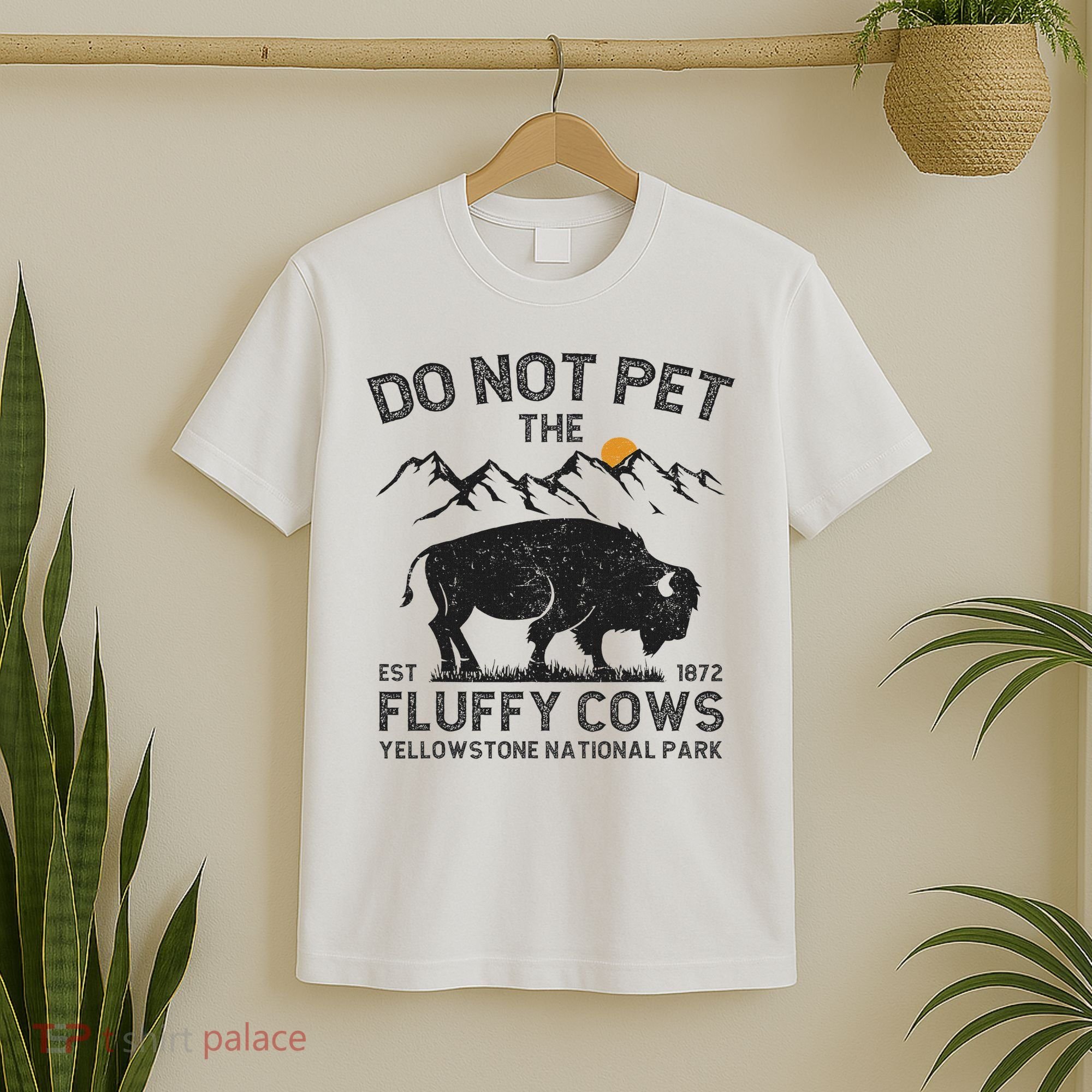 Do Not Pet The Fluffy Cows Yellowstone National Park Cows T-Shirt