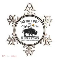 Do Not Pet The Fluffy Cows Yellowstone National Park Cows Ornament thumb 0