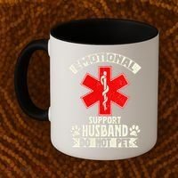 Do Not Pet Emotional Support Husband Funny Coffee Mug thumb 2