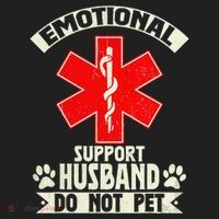 Do Not Pet Emotional Support Husband Funny Beanie thumb 2