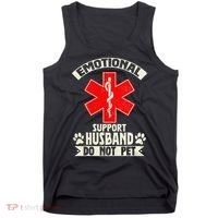 Do Not Pet Emotional Support Husband Funny Tank Top thumb 0