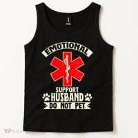 Do Not Pet Emotional Support Husband Funny Tank Top thumb 2