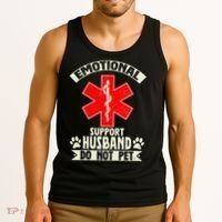 Do Not Pet Emotional Support Husband Funny Tank Top thumb 3