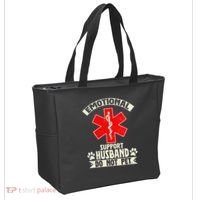 Do Not Pet Emotional Support Husband Funny Tote Bag thumb 2