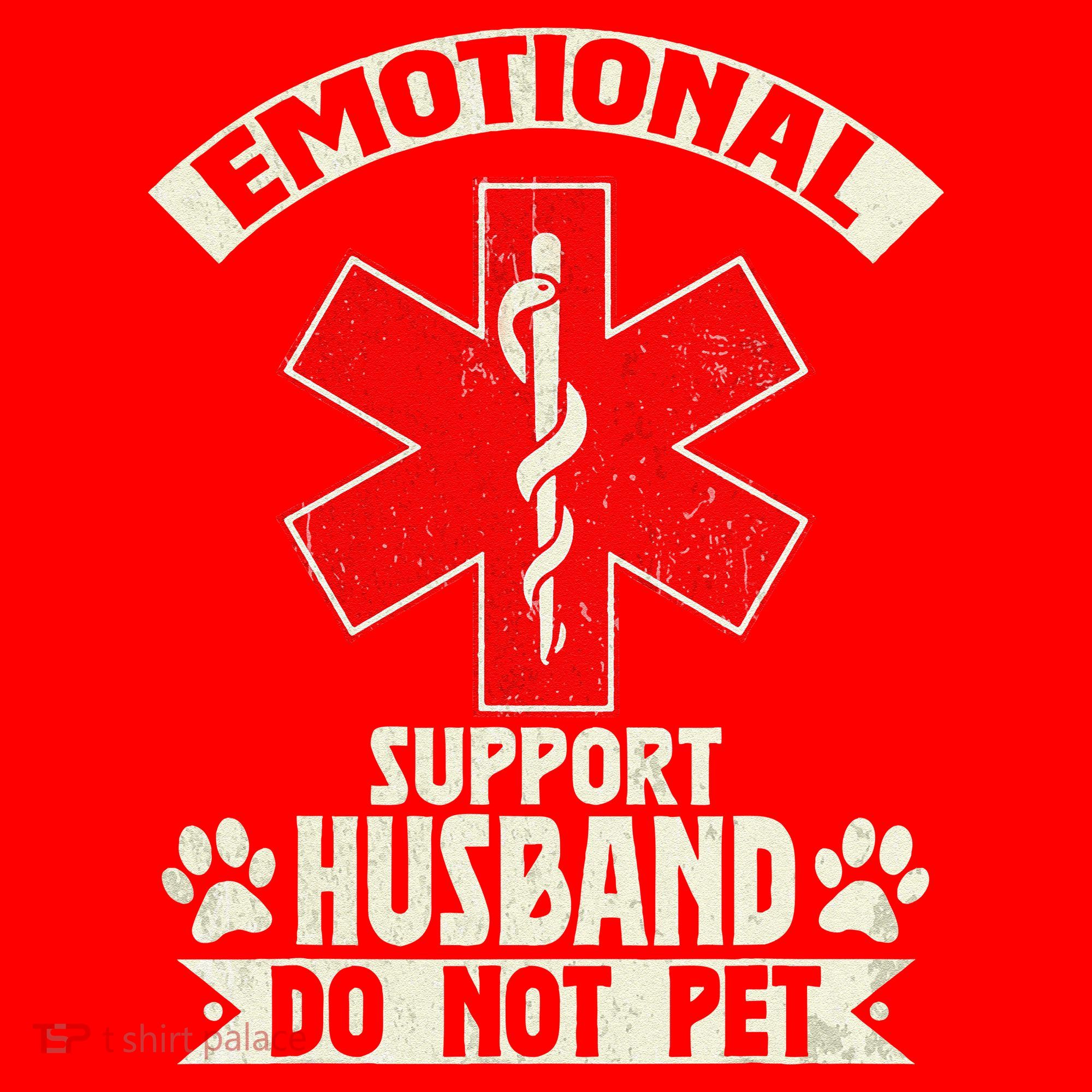 Do Not Pet Emotional Support Husband Funny Santa Hat