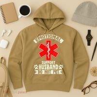 Do Not Pet Emotional Support Husband Funny Hoodie thumb 3