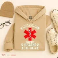 Do Not Pet Emotional Support Husband Funny Hoodie thumb 4