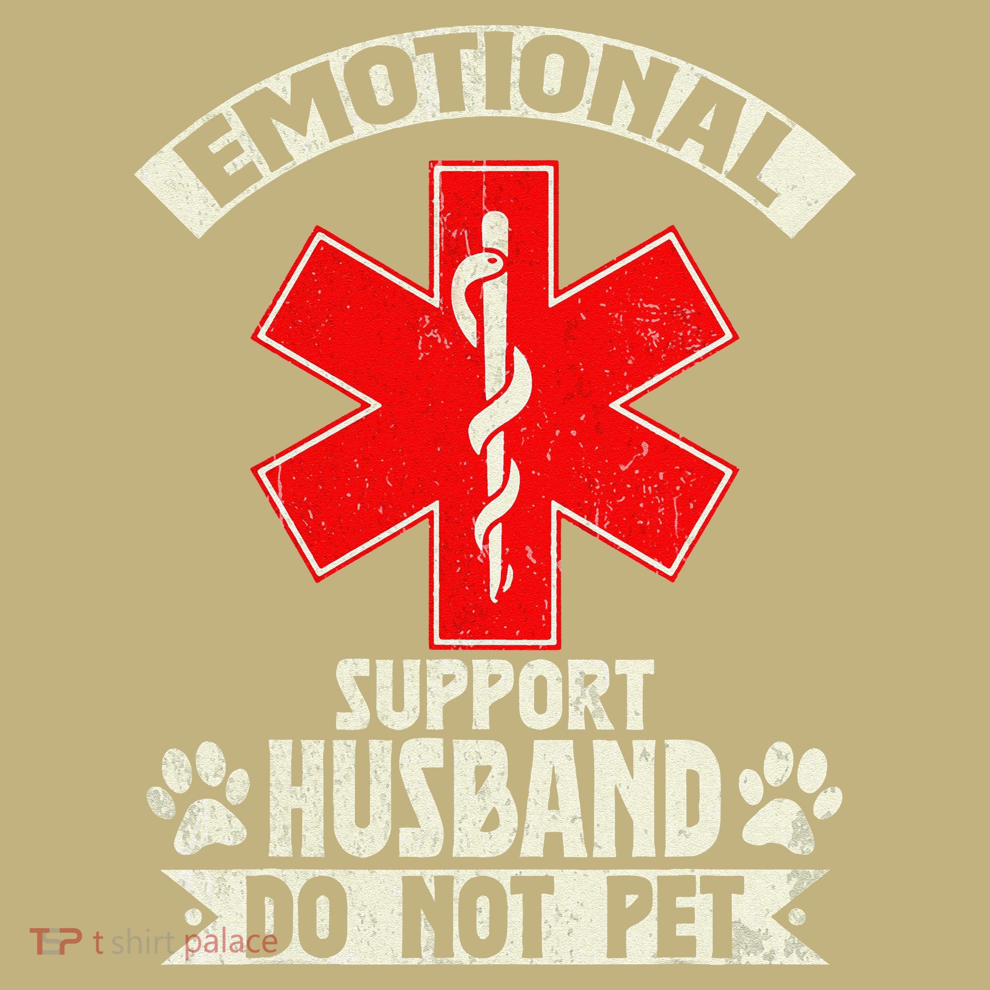 Do Not Pet Emotional Support Husband Funny Hoodie