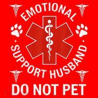 Do Not Pet Emotional Support Husband Funny Emotional Santa Hat thumb 1