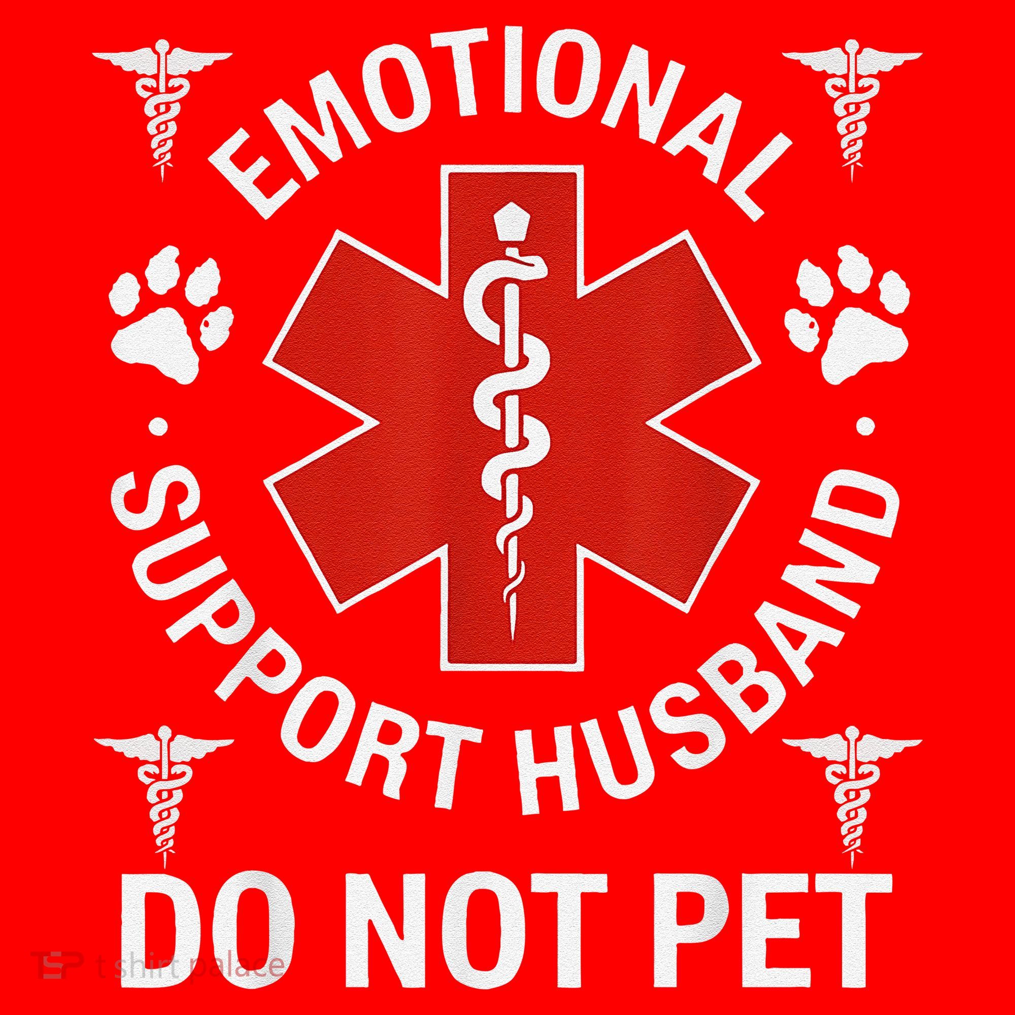 Do Not Pet Emotional Support Husband Funny Emotional Santa Hat