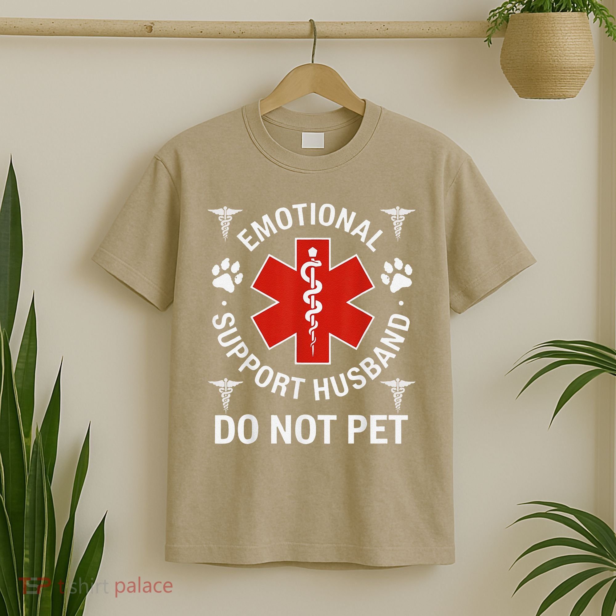 Do Not Pet Emotional Support Husband Funny Emotional T-Shirt