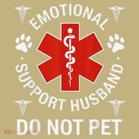 Do Not Pet Emotional Support Husband Funny Emotional Mousepad thumb 1