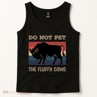 Do Not Pet The Fluffy Cows Tank Top thumb 2