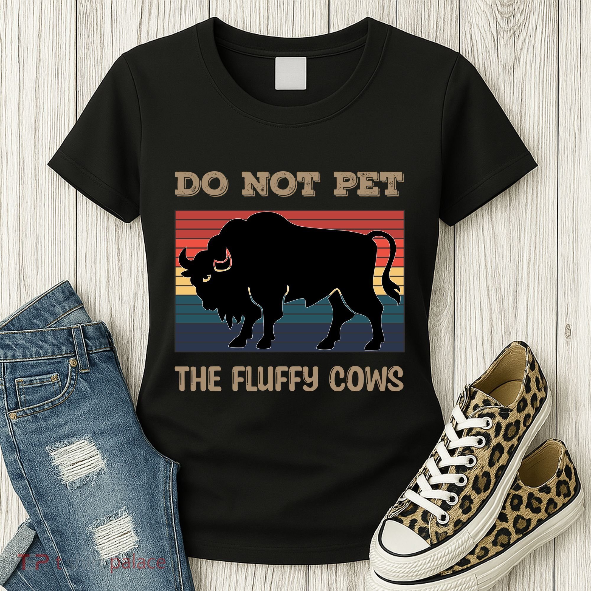Do Not Pet The Fluffy Cows Women's T-Shirt