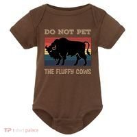 Do Not Pet The Fluffy Cows Baby Bodysuit thumb 0