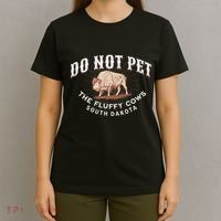 Do Not Pet The Fluffy Cows South Dakota Quote Funny Bison T-Shirt thumb 4
