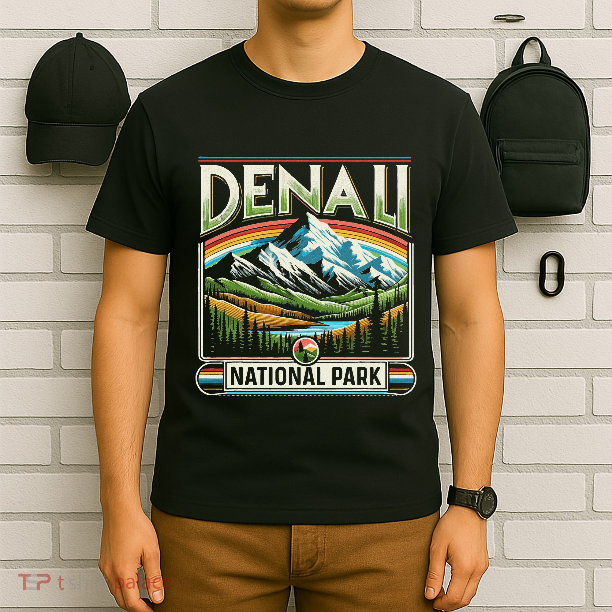 Denali National Park Scenic Retro Apparel Denali T-Shirt