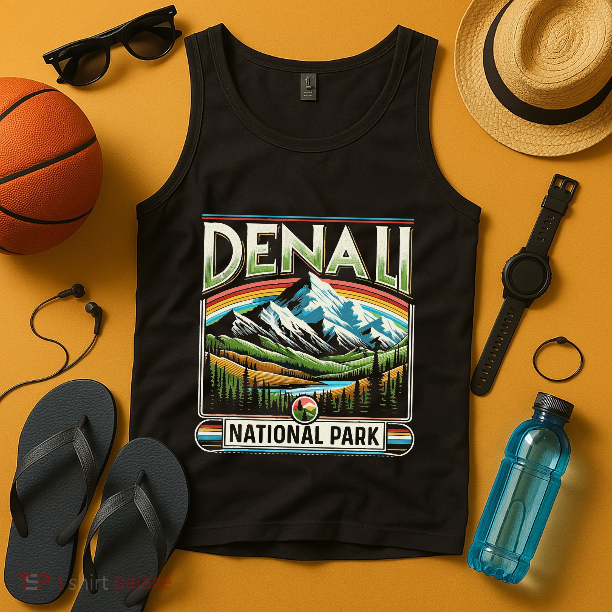 Denali National Park Scenic Retro Apparel Denali Tank Top