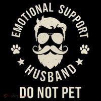 Do Not Pet Emotional Support Husband Funny Married Couple Coffee Mug thumb 5