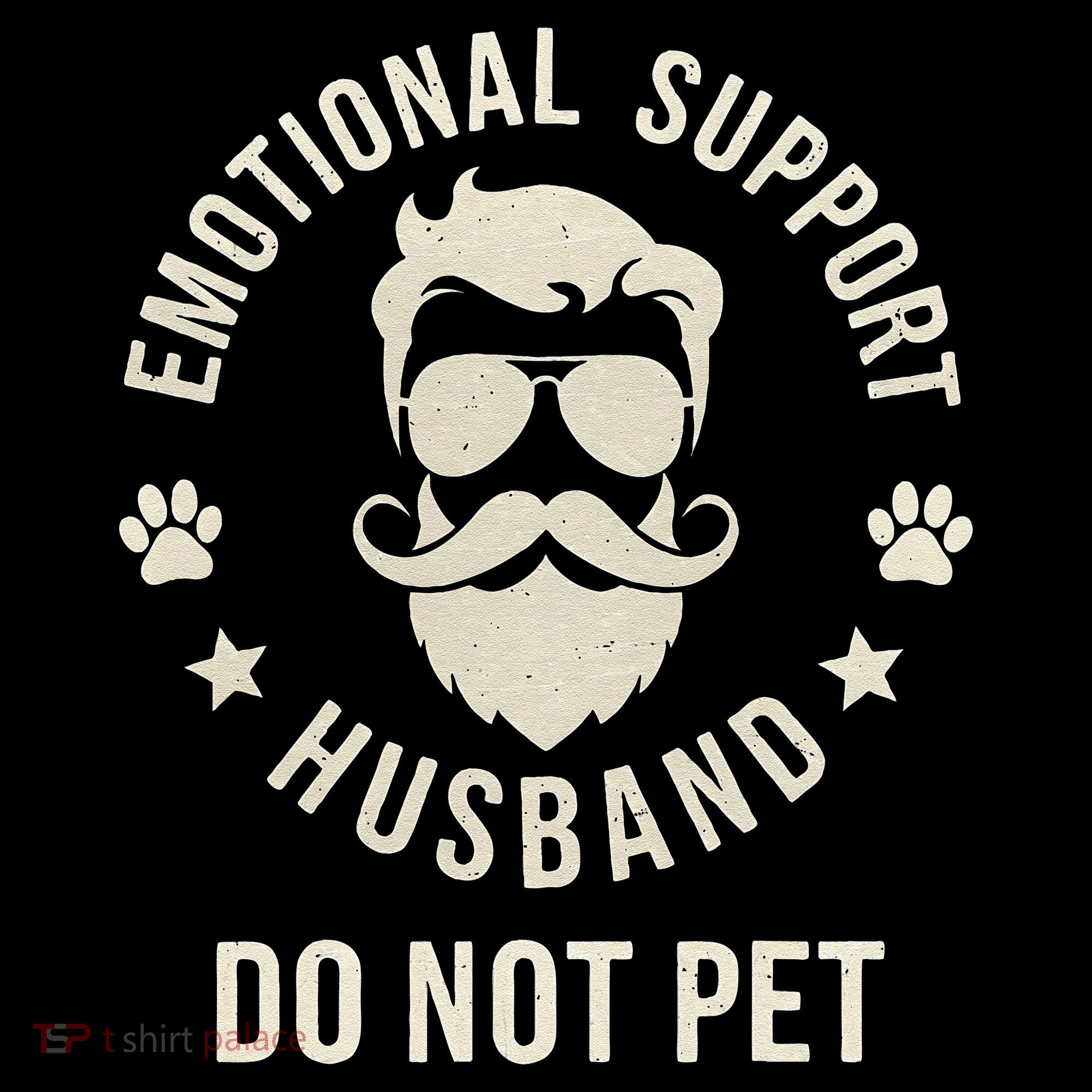 Do Not Pet Emotional Support Husband Funny Married Couple Coffee Mug