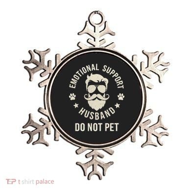 Do Not Pet Emotional Support Husband Funny Married Couple Ornament