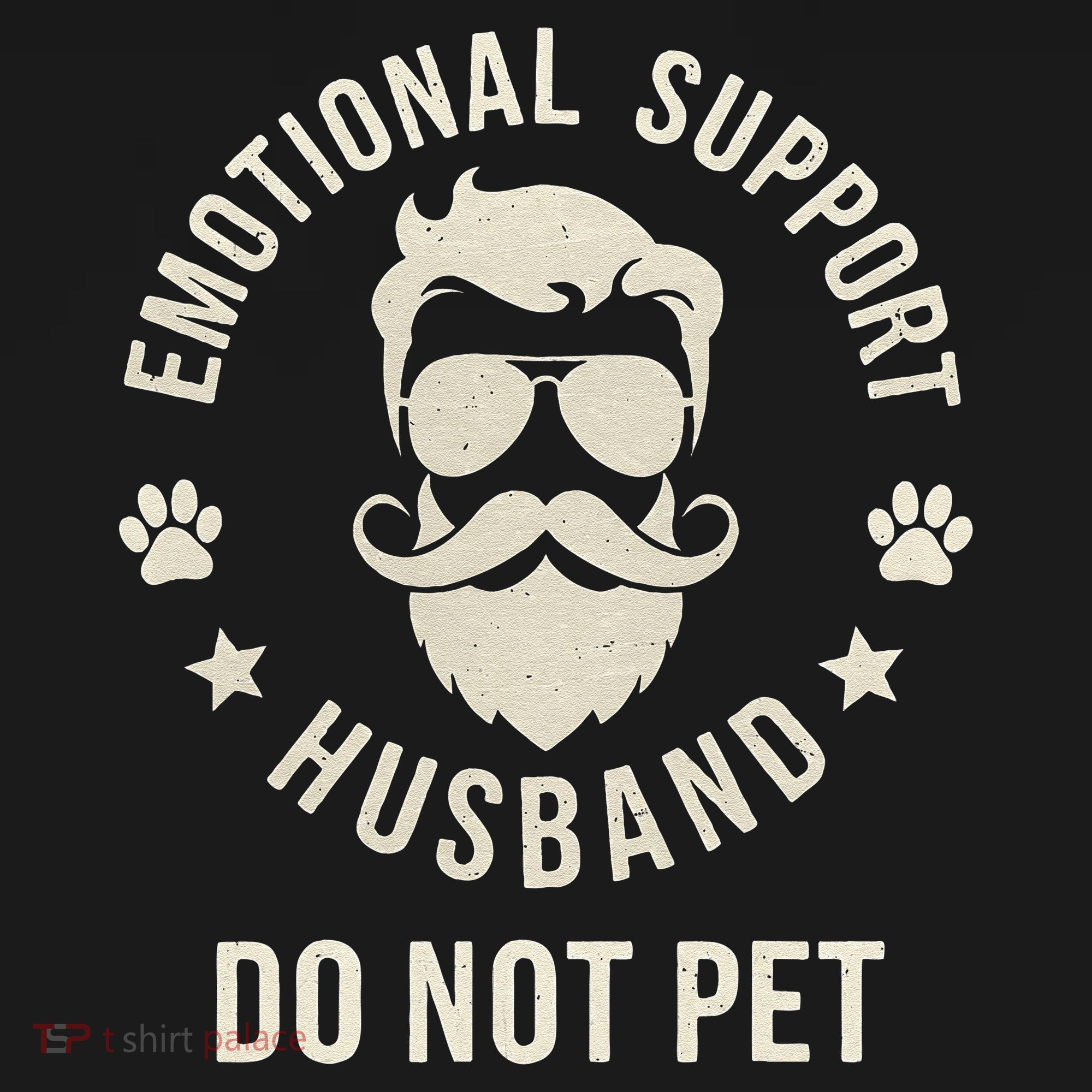 Do Not Pet Emotional Support Husband Funny Married Couple Pom Pom 12in Knit Beanie