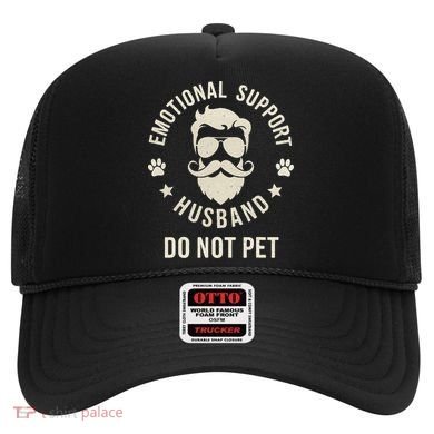 Do Not Pet Emotional Support Husband Funny Married Couple Hat
