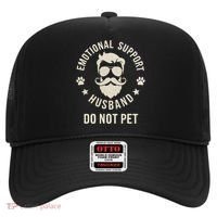 Do Not Pet Emotional Support Husband Funny Married Couple Hat thumb 0