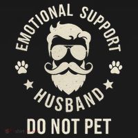 Do Not Pet Emotional Support Husband Funny Married Couple Visor thumb 3