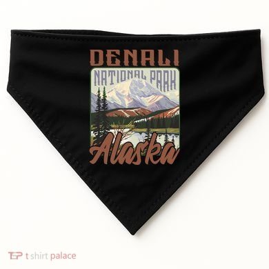 Denali National Park Alaska USA-Made Doggie Bandana