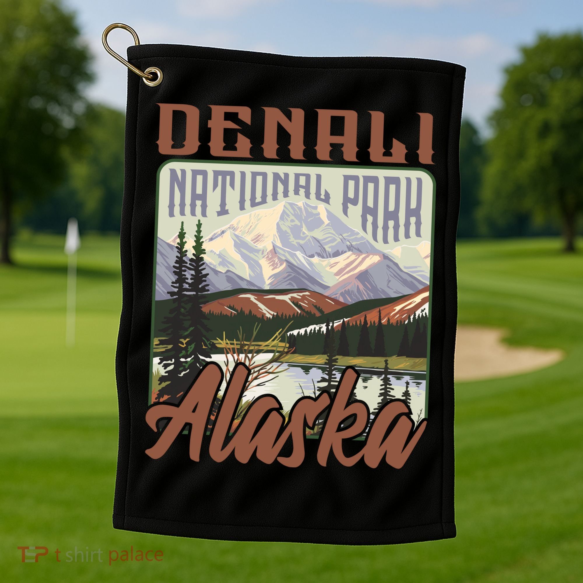 Denali National Park Alaska Golf Towel