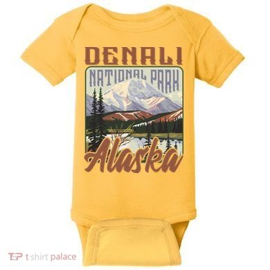 Denali National Park Alaska Baby Bodysuit