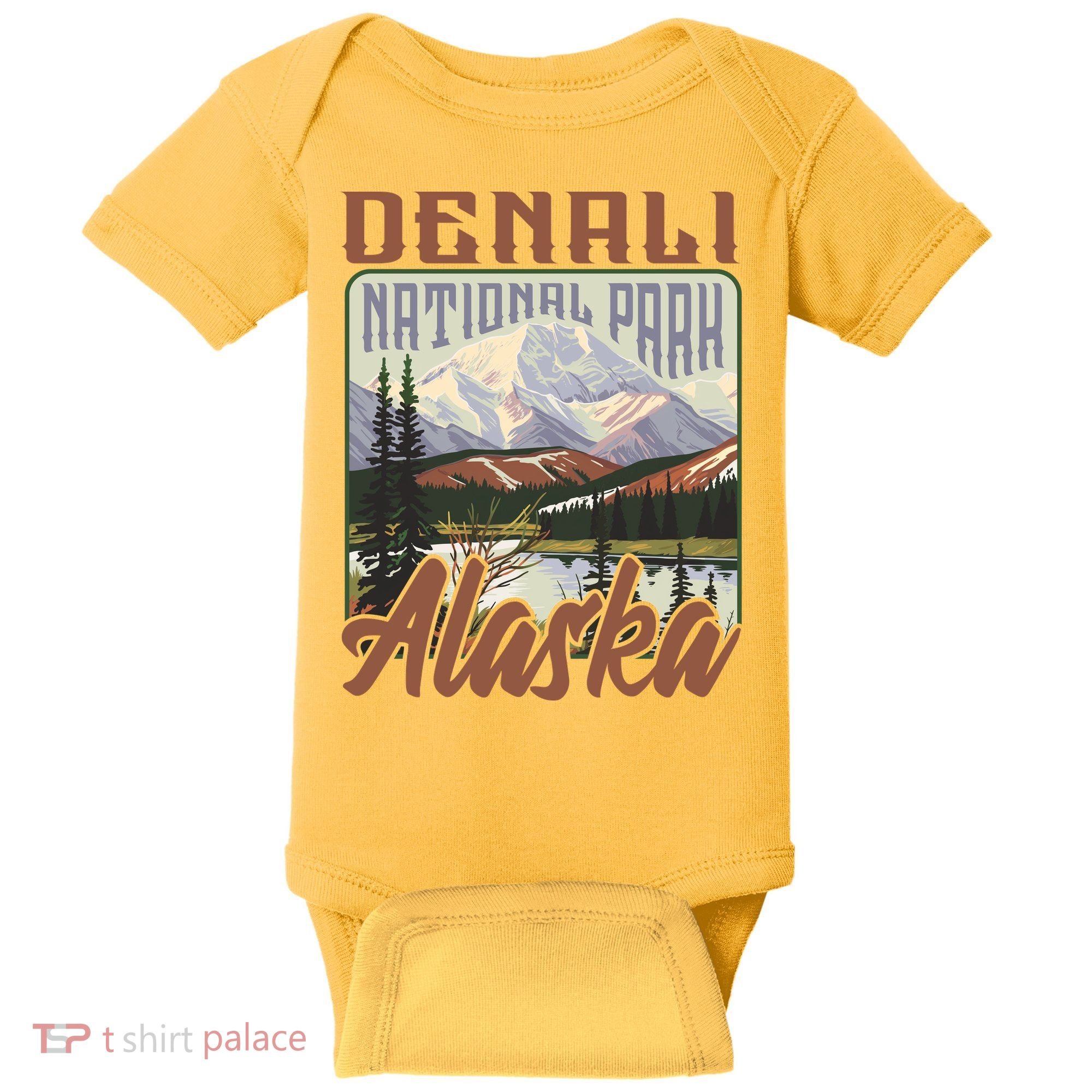 Denali National Park Alaska Baby Bodysuit