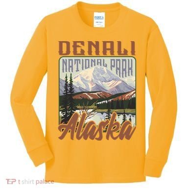 Denali National Park Alaska Kids Long Sleeve Shirt